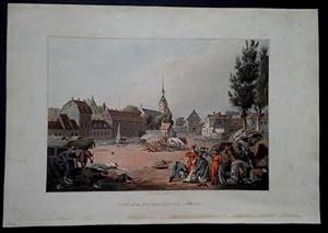 View of the Grimma suburb Leipsic - Plünderung der Toten nach fanzösischen Rückzug aus Leipzig 1813