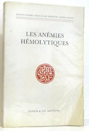 Les anémies hémolytiques