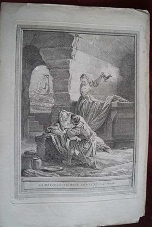 Imagen del vendedor de La Matronk Fable CCXLIII. Original Kupferstich von Jean-Baptiste Oudry zu den Fabeln von La Fontaine. Paris 1755. a la venta por Treptower Buecherkabinett Inh. Schultz Volha