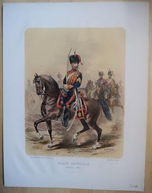 Militaria. Garde Impériale . Original Farblithographie von Becquet. Um 1850.