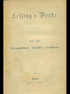 Bild des Verkufers fr Lessing's werke v. 4-6 zum Verkauf von Librodifaccia