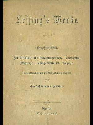 Bild des Verkufers fr Lessing's werke v. 19 zum Verkauf von Librodifaccia