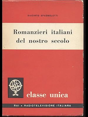 Bild des Verkufers fr Romanzieri italiani del nostro secolo zum Verkauf von Librodifaccia