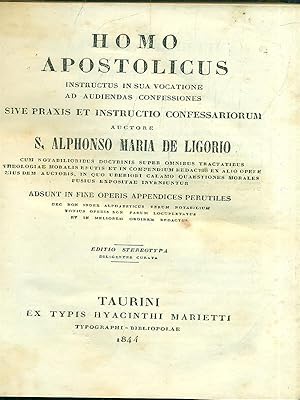 Image du vendeur pour Homo Apostolicus mis en vente par Librodifaccia