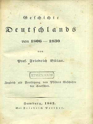 Bild des Verkufers fr Geschichte der Europaischen staaten - Geschichte Deutschlands zum Verkauf von Librodifaccia