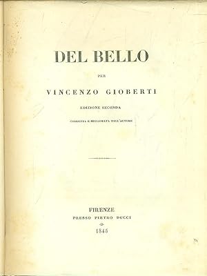 Bild des Verkufers fr Del Bello zum Verkauf von Librodifaccia