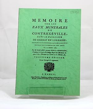 Bild des Verkufers fr Mmoire Sur Les Eaux Minrales De Contrexeville, dans le maillage de Darnay en Lorraine; Lu dans la sance publique de la Socit Royale des Sciences et des Arts le 10 Janvier 1760. zum Verkauf von Librairie Le Trait d'Union sarl.