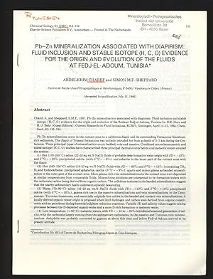 Pb-Zn mineralization associated with diapirism: fluid inclusion and stable isotope (H, C, O) evid...