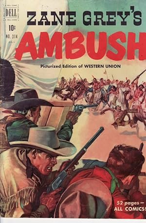 ZANE GREY AMBUSH-FOUR COLOR #314 1950-DELL COMICS VG
