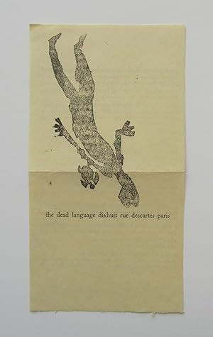 Seller image for The Dead Language Dixhuit Rue Descartes Paris for sale by William Allen Word & Image