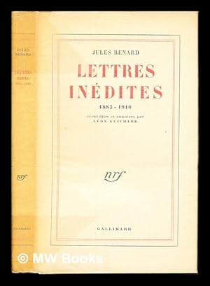 Seller image for Lettres indites, (1883-1910) / recueillies et annotes par Lon Guichard for sale by MW Books