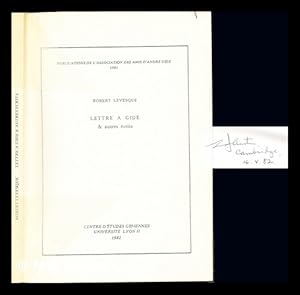 Seller image for Lettre  Gide et autres crits / Robert Levesque ; prface et notes de Claude Martin for sale by MW Books