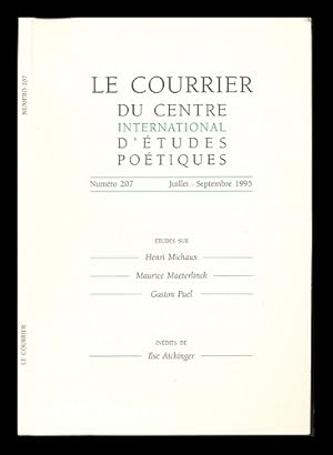 Seller image for Le courrier du centre international d'tudes potiques. Numro 207. Juillet-Septembre 1995: Essais for sale by MW Books