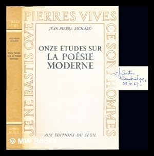 Seller image for Onze tudes sur la posie moderne for sale by MW Books
