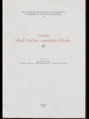 Guida degli archivi capitolari d'Italia III