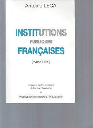 Institutions publiques françaises (avant 1789)