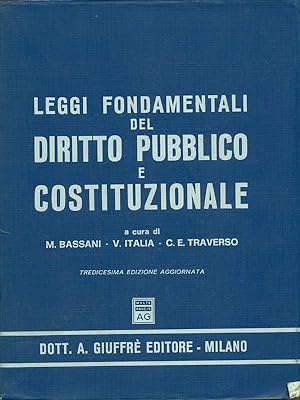 Seller image for Leggi fondamentali del diritto pubblico e Costituzionale 1988 for sale by Librodifaccia