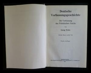 Seller image for Deutsche Verfassungsgeschichte, Die Verfassung des Frnkischen Reichs, Zweiter Band, zweiter Teil for sale by ANTIQUARIAT Franke BRUDDENBOOKS