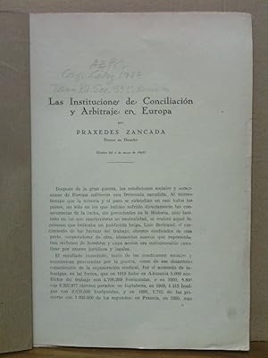 Bild des Verkufers fr Las Instituciones de Conciliacin y Arbitraje en Europa zum Verkauf von Librera Miguel Miranda