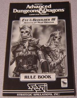 Official Advanced Dungeons & Dragons Eye of the Beholder III: Assault on Myth Drannor Rule Book