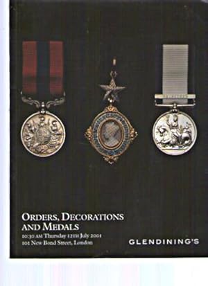 Glendinings July 2001 Orders, Decorations & Medals