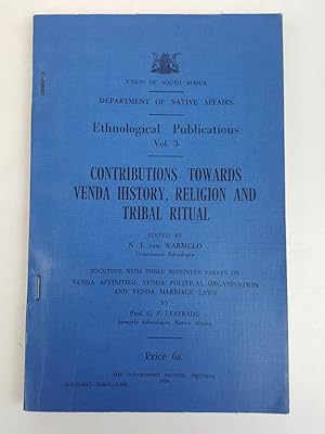 Contributors Towards Venda History, Religion and Tribal Ritual (Ethnological Publications Vol 3)