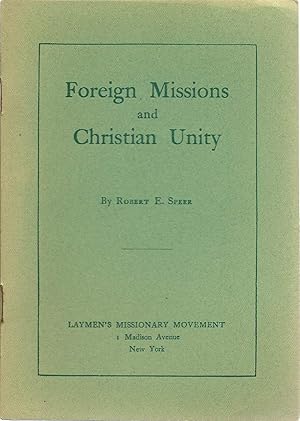Imagen del vendedor de Foreign Missions and Christian Unity a la venta por Lincbook
