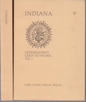 Bild des Verkufers fr Gedenkschrift Gerdt Kutscher. Teil 1 und Teil 2 (= Indiana, 9/10) zum Verkauf von Graphem. Kunst- und Buchantiquariat