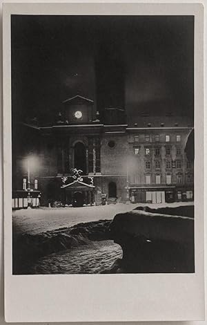 Echtes Original 1930er J. WIEN bei Nacht, Michaelaplatz