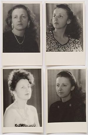 Konvolut: (4) Original 1950s ausdrucksstarke Damenportraits, Kunst