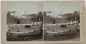 Original 1905 Stereoaufnahme GMUNDEN Franz-Josefs-Platz von WÜRTHLE