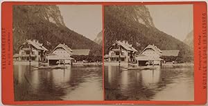 Original 1890er J. Stereoaufnahme SALZKAMMERGUT Gosau-Mühle von WÜRTHLE