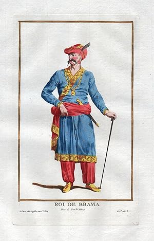 Bild des Verkufers fr Roi de Brama" - Brama Agra India king Knig Portrait costumes zum Verkauf von Antiquariat Steffen Vlkel GmbH