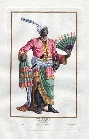 Bild des Verkufers fr Fourri Roi d'Akra" - Fourri Knig king Accra Portrait costumes zum Verkauf von Antiquariat Steffen Vlkel GmbH