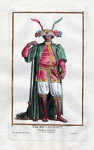 Bild des Verkufers fr Truro-Audaty Souverain d'Ahomay" - Dahomey Africa Truro-Audaty Portrait costumes zum Verkauf von Antiquariat Steffen Vlkel GmbH