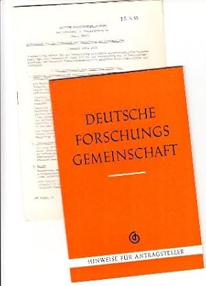 Bild des Verkufers fr Deutsche Forschungsgemeinschaft. Hinweise fr Antragsteller. zum Verkauf von Buchversand Joachim Neumann