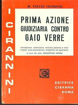 Imagen del vendedor de Prima azione giudiziaria contro Gaio Verre a la venta por Librodifaccia