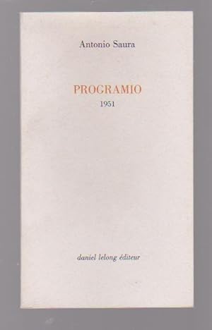 Imagen del vendedor de Programio 1951, a la venta por L'Odeur du Book