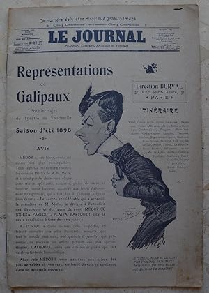 Représentations de Galipaux. Premier sujet du Théatre du Vaudeville. Saison d'été 1898. - Le Jour...