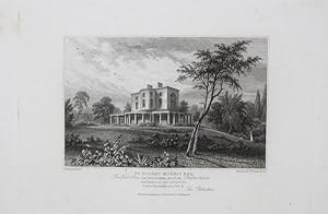 Antique Engraved Print Illustrating Vittoria House, Cheltenham, Published in 1826.