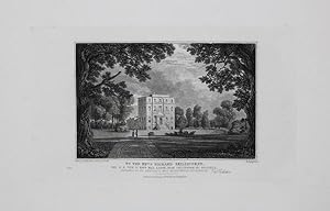 Antique Engraved Print Illustrating North East View of Bays-Hill Lodge Near Cheltenham, Published...