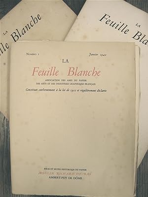 Imagen del vendedor de La Feuille blanche - N1 : janvier 1942 - N2: avril 1942 - N3: juillet 1942 - a la venta por Le Livre  Venir