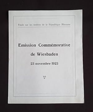 Emission commémorative de Wiesbaden 23 Novembre 1923