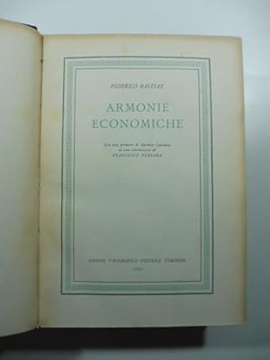 Seller image for Armonie economiche for sale by Coenobium Libreria antiquaria