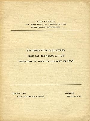 Seller image for Information bulletins, nos. 121-123 (old) & 1-65, February 16, 1934 to January 15, 1935 [cover title] for sale by Zamboni & Huntington