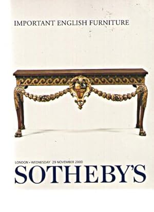 Sothebys 2000 Important English Furniture