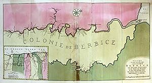 Nieuwe gemeten kaart van de colonie de Berbice: met der zelver plantagien en de namen der bezitte...