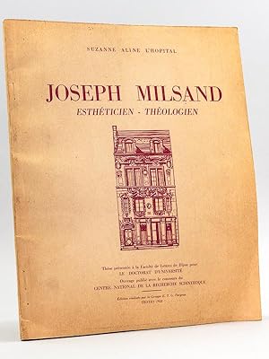 Image du vendeur pour Joseph Milsand Esthticien - Thologien mis en vente par Librairie du Cardinal