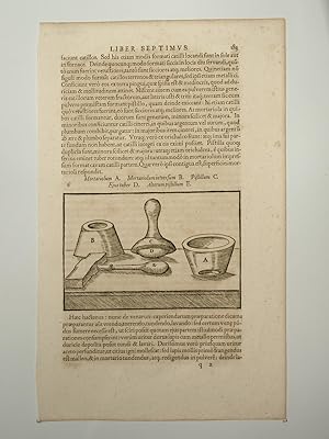 Seller image for De Re metallica libri XII (Vom Berg- und Httenwesen). Buch VII: Vom Probierwesen, Blatt 183/184 (VD17 23:297726T). Dritte lateinische Ausgabe. for sale by Versandantiquariat Christine Laist