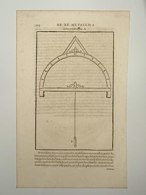 Seller image for De Re metallica libri XII (Vom Berg- und Httenwesen). Buch V: Von dem Aufschluss und dem Abbau der Lagersttten von der Markscheidekunst, Blatt: Seite 103 / 104 (VD17 23:297726T). Dritte lateinische Ausgabe. for sale by Versandantiquariat Christine Laist